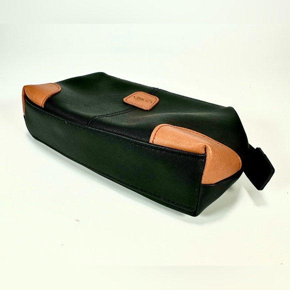 Bric's Black Toiletry Bag with brown Leather Accents - Picture 9 of 9